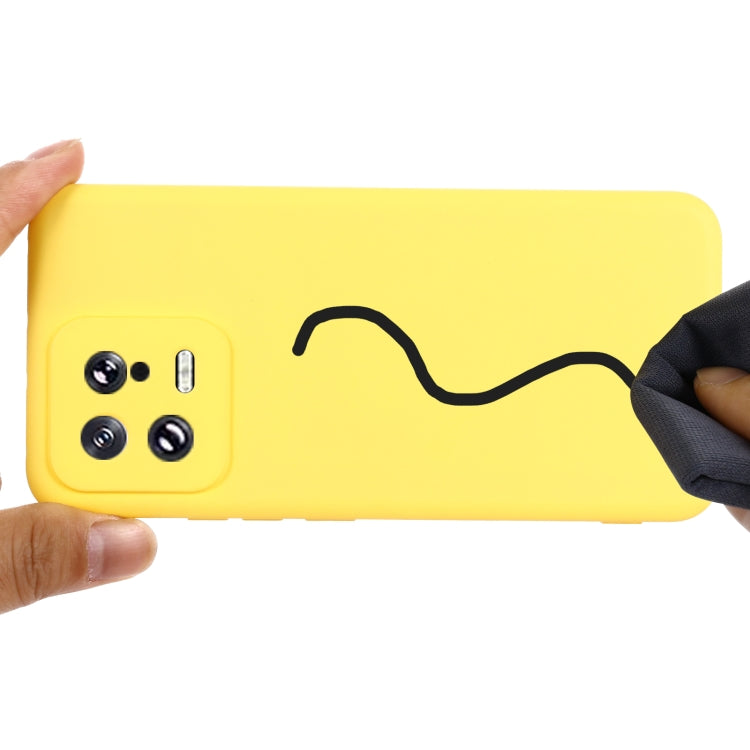 For Xiaomi 13 Pure Color Liquid Silicone Shockproof Phone Case(Yellow) - free shipping - PMC TechLife - Order now!