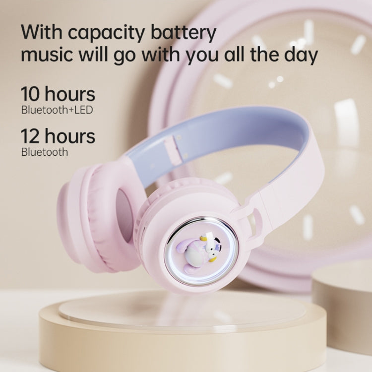 Q1 Headphones Monster Kids Over-Ear Bluetooth Earphones(Pink) - Headset & Headphone by PMC TechLife | Online Shopping South Africa | PMC TechLife