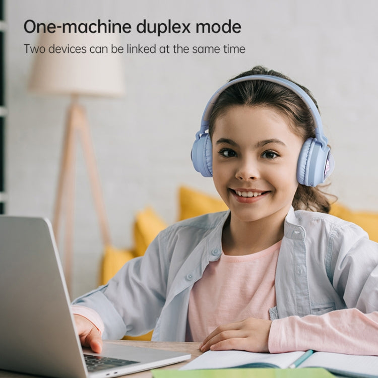 Q1 Headphones Monster Kids Over-Ear Bluetooth Earphones(Pink) - Headset & Headphone by PMC TechLife | Online Shopping South Africa | PMC TechLife