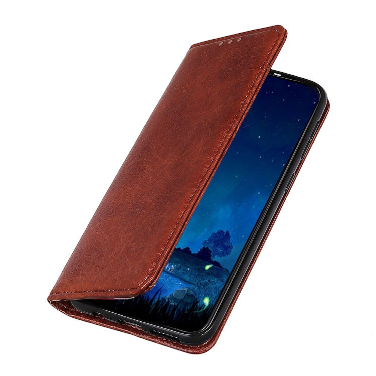 For OnePlus Nord CE 3 Lite Magnetic Crazy Horse Texture Leather Phone Case(Brown) - OnePlus Cases by PMC Jewellery | Online Shopping South Africa | PMC Jewellery