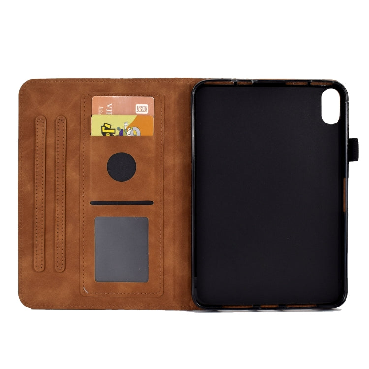 For iPad mini 6 / mini 2024 Rhombus Embossed Leather Smart Tablet Case(Brown) - free shipping - PMC TechLife - Order now!