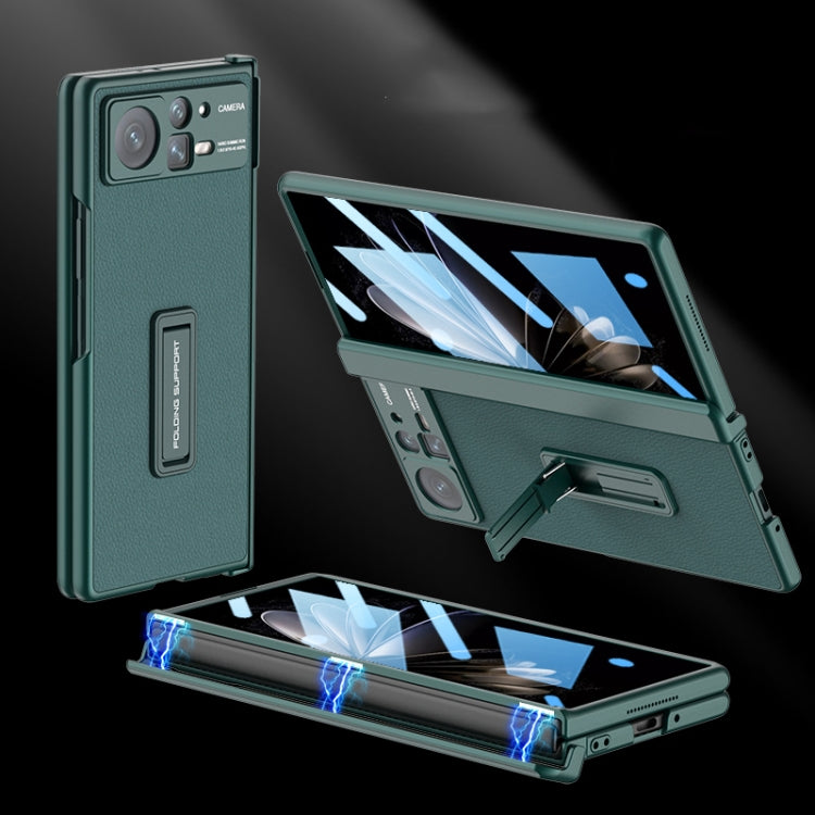 For Xiaomi Mix Fold 2 GKK Magnetic Hinge Flip Leather Phone Case with Holder(Green) - free shipping - PMC TechLife - Order now!