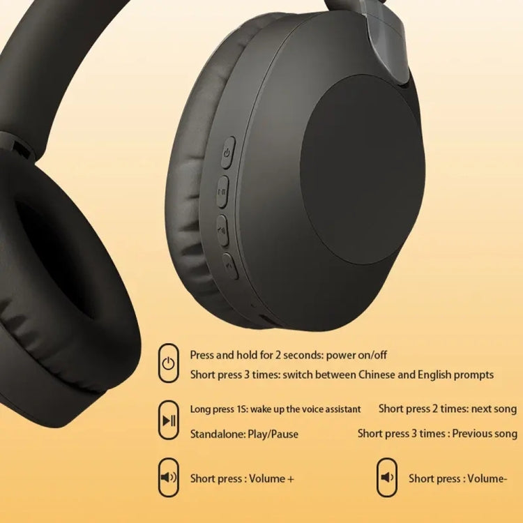 B2 Wireless Bluetooth 5.1 Foldable Noise Reduction Headset(Apricot) - Headset & Headphone by PMC TechLife | Online Shopping South Africa | PMC TechLife
