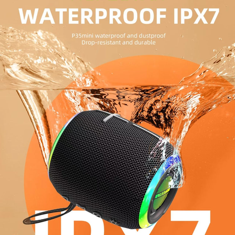 HOPESTAR P35 mini 10W Outdoor IPX7 Waterproof TWS Bluetooth Speaker(Black) - Waterproof Speaker by HOPESTAR | Online Shopping South Africa | PMC Jewellery | Buy Now Pay Later Mobicred