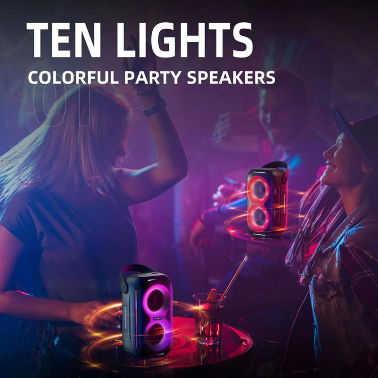 HOPESTAR Party200 mini Portable Tone Pulse RGB Light Bluetooth Speaker(Grey) - free shipping - PMC TechLife - Order now!