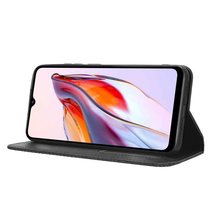 For Xiaomi Redmi 12C / 11A Magnetic Buckle Retro Texture Leather Phone Case(Black) - free shipping - PMC TechLife - Order now!