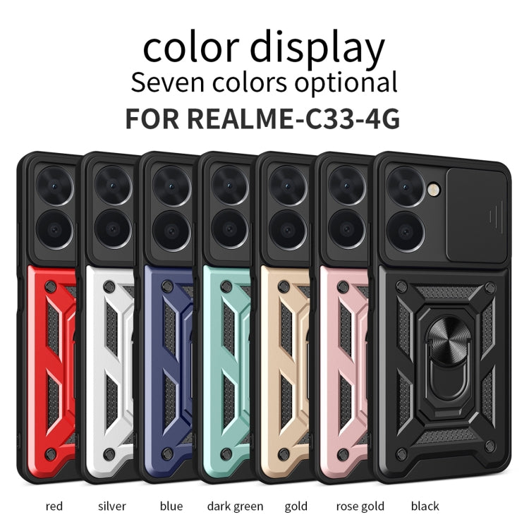 For Realme C33 4G Sliding Camera Cover Design Phone Case(Black) - free shipping - PMC TechLife - Order now!