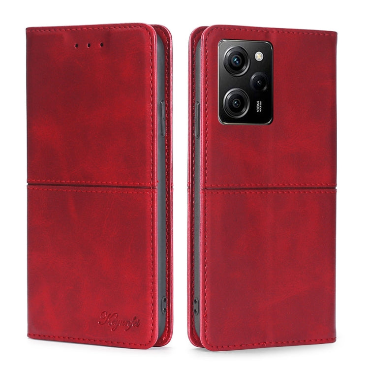 For Xiaomi Poco X5 Pro / Redmi Note 12 Pro Speed Cow Texture Magnetic Horizontal Flip Leather Phone Case(Red) - free shipping - PMC TechLife - Order now!