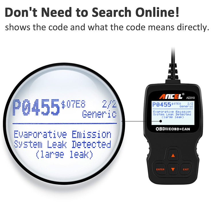 Ancel AD310 CAN OBD2 Car Engine Fault Diagnosis Tool - Code Readers & Scan Tools by PMC TechLife | Online Shopping South Africa | PMC TechLife