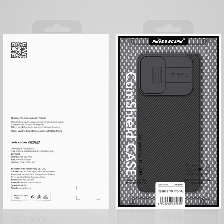 For Realme 10 Pro 5G NILLKIN Black Mirror Series Camshield PC Phone Case(Blue) - free shipping - PMC TechLife - Order now!