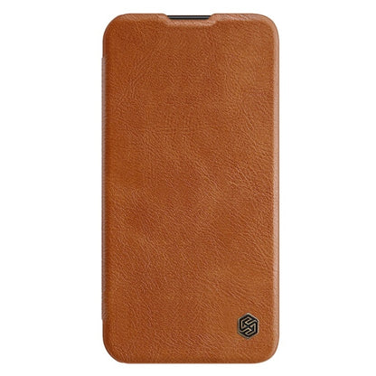 For Samsung Galaxy A54 5G NILLKIN QIN Series Pro Sliding Camera Cover Design Leather Phone Case(Brown) - Galaxy Phone Cases by NILLKIN | Online Shopping South Africa | PMC Jewellery