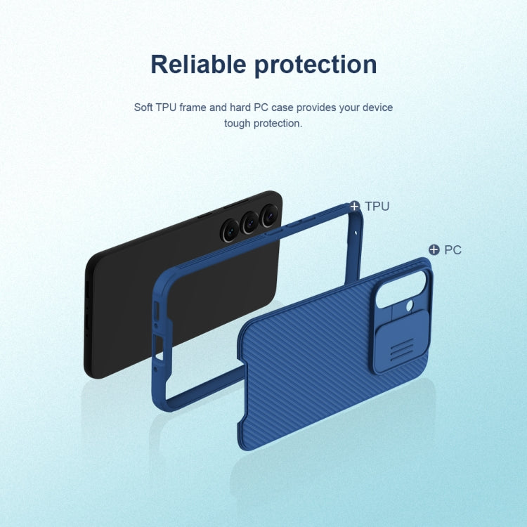 For Samsung Galaxy A54 5G NILLKIN Black Mirror Pro Series Camshield PC Phone Case(Blue) - free shipping - PMC TechLife - Order now!