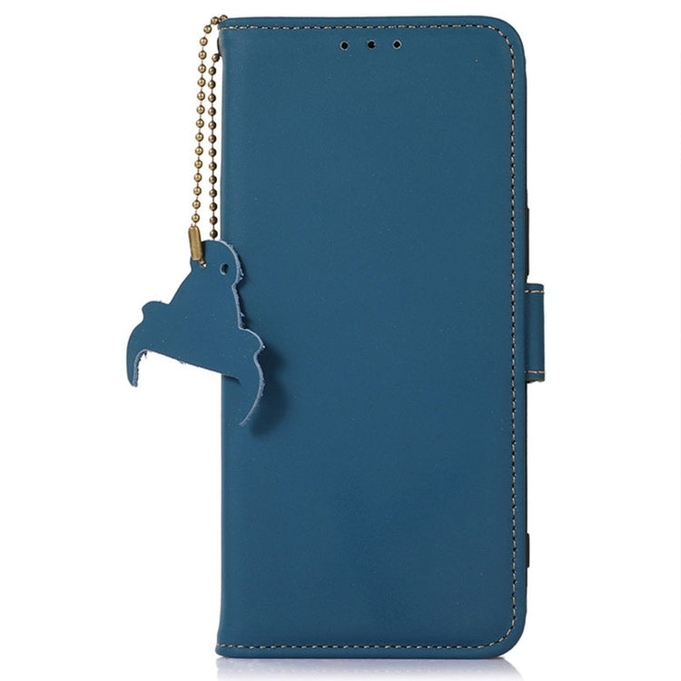 For Xiaomi Redmi 12C / Redmi 11A Genuine Leather Magnetic RFID Leather Phone Case(Blue) - free shipping - PMC TechLife - Order now!