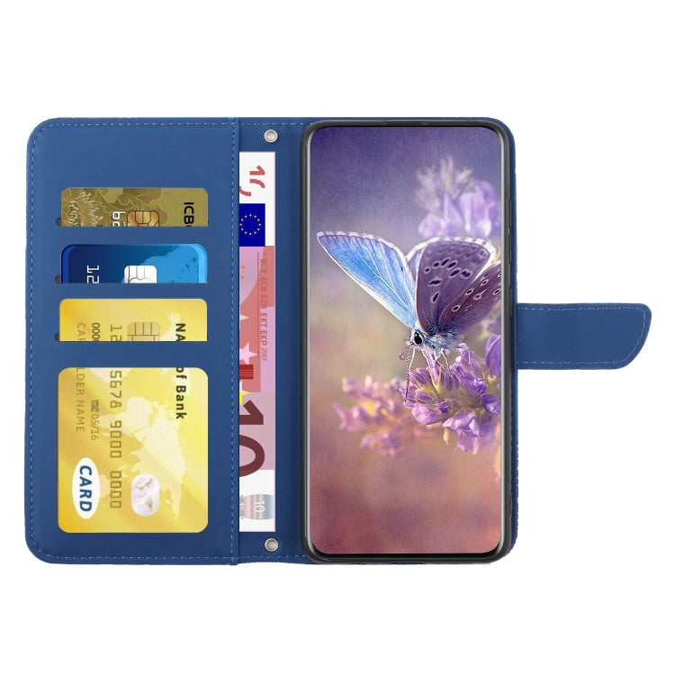 For Xiaomi 13 Lite HT03 Skin Feel Butterfly Embossed Flip Leather Phone Case(Blue) - free shipping - PMC TechLife - Order now!