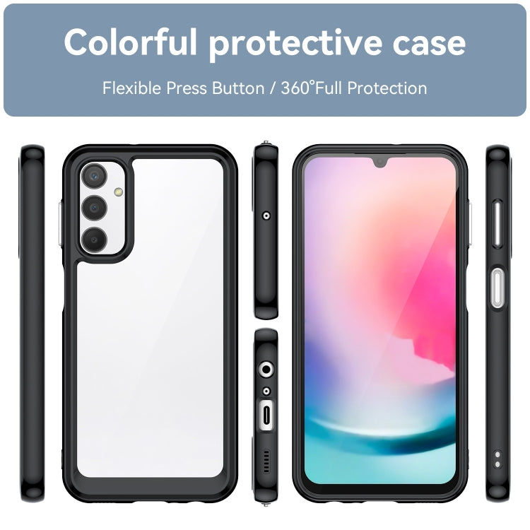 For Samsung Galaxy A24 4G Colorful Series Acrylic + TPU Phone Case(Black) - free shipping - PMC TechLife - Order now!