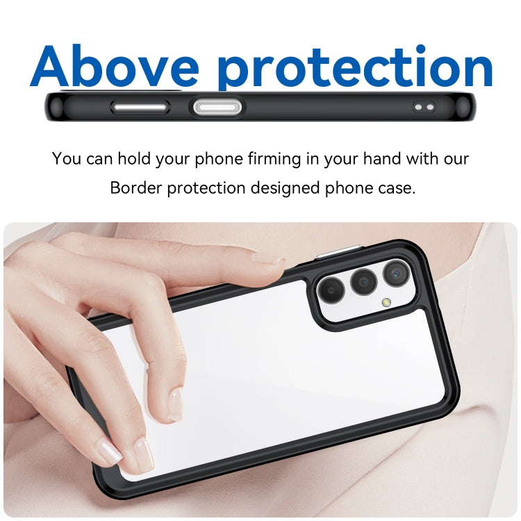 For Samsung Galaxy A24 4G Colorful Series Acrylic + TPU Phone Case(Black) - free shipping - PMC TechLife - Order now!