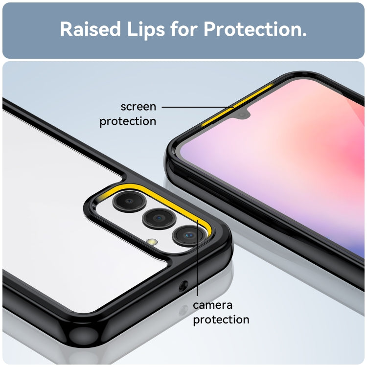 For Samsung Galaxy A24 4G Colorful Series Acrylic + TPU Phone Case(Black) - free shipping - PMC TechLife - Order now!