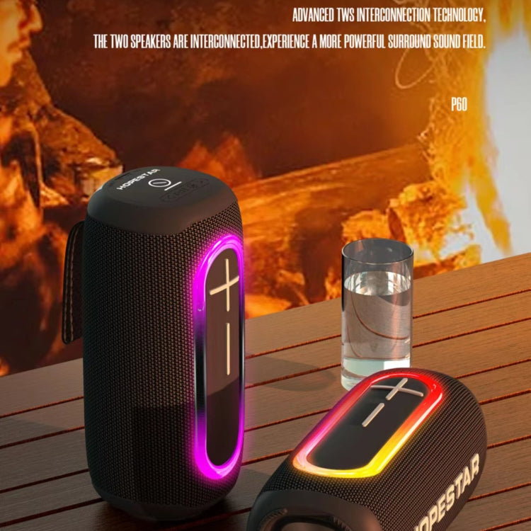 HOPESTAR P60 IPX6 Waterproof 10W 66mm Outdoor Bluetooth Speaker(Black) - Waterproof Speaker by HOPESTAR | Online Shopping South Africa | PMC TechLife | Buy Now Pay Later Mobicred