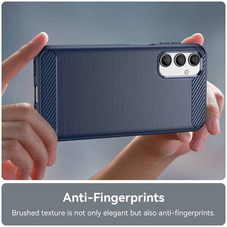 For Samsung Galaxy A24 4G Brushed Texture Carbon Fiber TPU Phone Case(Blue) - free shipping - PMC TechLife - Order now!