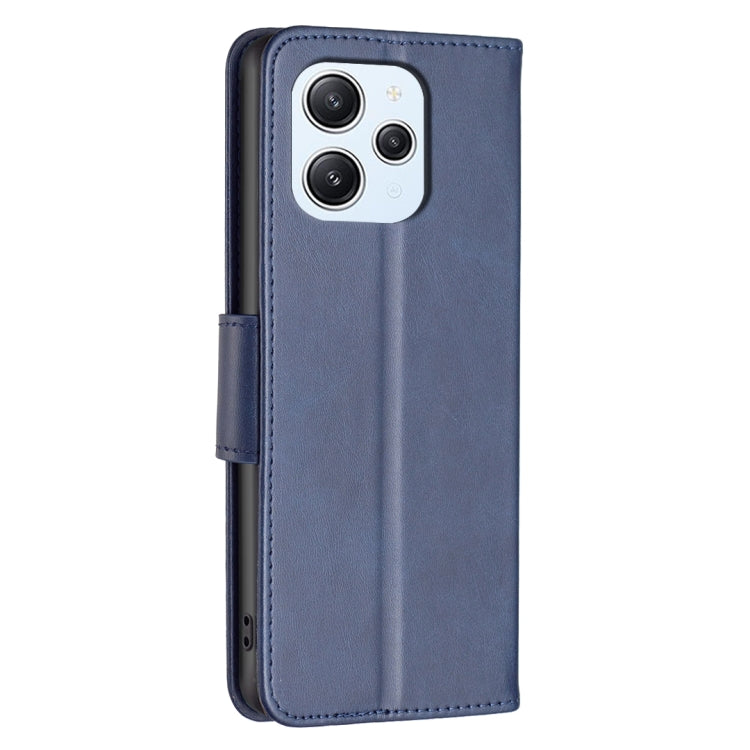 For Xiaomi Redmi 12 4G Lambskin Texture Pure Color Flip Leather Phone Case(Blue) - free shipping - PMC TechLife - Order now!