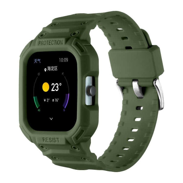 For Amazfit GTS 4 / 3 / 2 / 1 Universal Integrated Silicone Watch Band(Army Green) - Watch Bands by PMC TechLife | Online Shopping South Africa | PMC TechLife | Buy Now Pay Later Mobicred