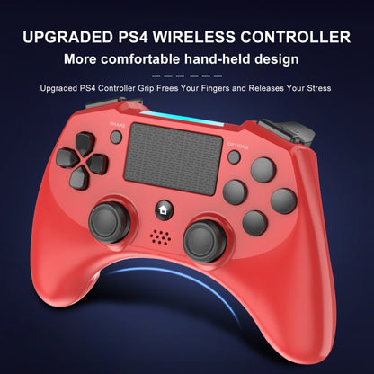 398 Bluetooth 5.0 Wireless Game Controller for PS4 / PC / Android(Red) - Gamepads by PMC Jewellery | Online Shopping South Africa | PMC Jewellery