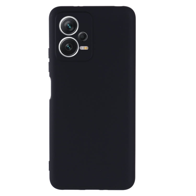 For Xiaomi Redmi Note 12 5G India / Poco X5 Pure Color Liquid Silicone Shockproof Full Coverage Phone Case(Black) - free shipping - PMC TechLife - Order now!