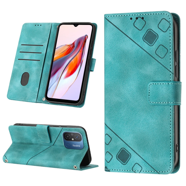For Xiaomi Redmi 12C / 11A 4G Skin-feel Embossed Leather Phone Case(Green) - free shipping - PMC TechLife - Order now!