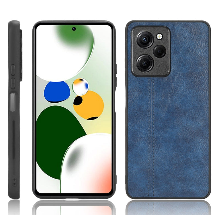 For Xiaomi Redmi Note 12 Pro Speed/Poco X5 Pro 5G Sewing Cow Pattern Skin PC + PU + TPU Phone Case(Blue) - free shipping - PMC TechLife - Order now!