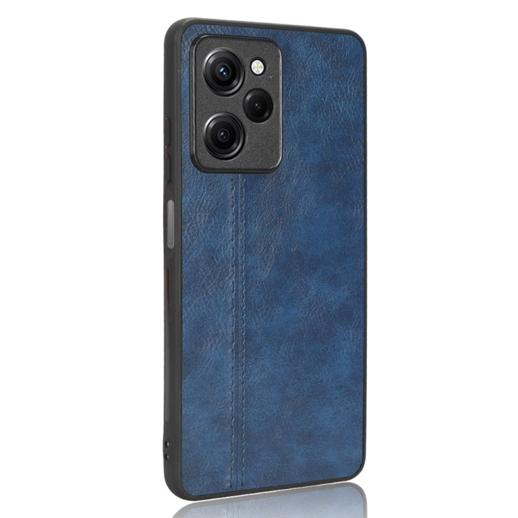 For Xiaomi Redmi Note 12 Pro Speed/Poco X5 Pro 5G Sewing Cow Pattern Skin PC + PU + TPU Phone Case(Blue) - free shipping - PMC TechLife - Order now!