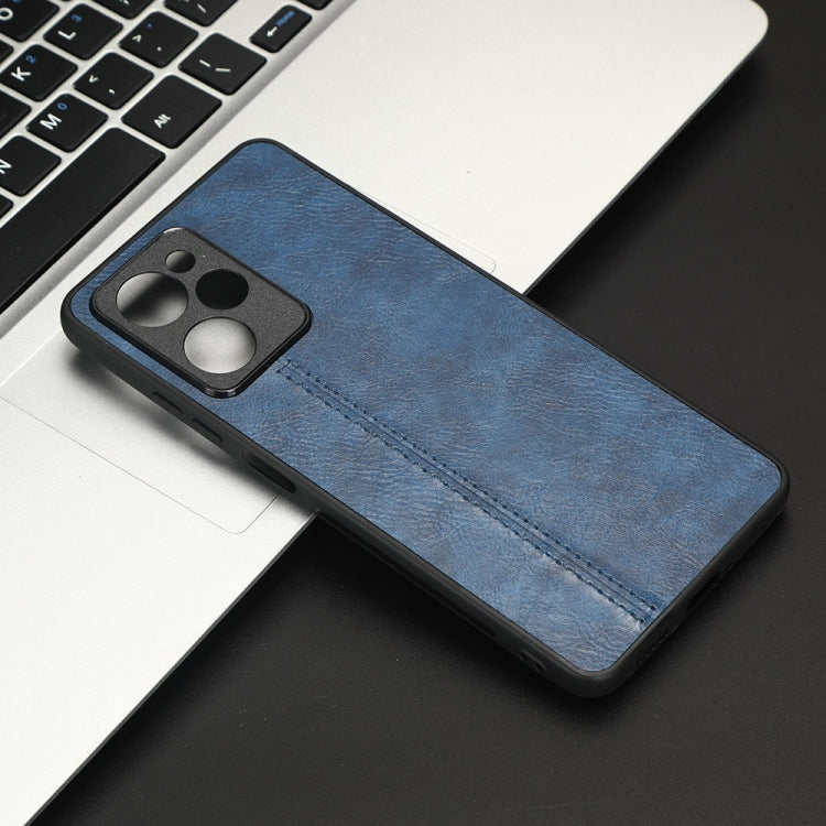 For Xiaomi Redmi Note 12 Pro Speed/Poco X5 Pro 5G Sewing Cow Pattern Skin PC + PU + TPU Phone Case(Blue) - free shipping - PMC TechLife - Order now!