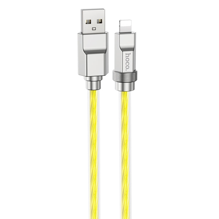 hoco U113 2.4A USB to 8 Pin Silicone Data Cable, Length: 1m(Gold) - Normal Style Cable by hoco | Online Shopping South Africa | PMC Jewellery