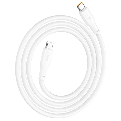 hoco X93 240W USB-C/Type-C to USB-C/Type-C Fast Charge Data Cable, Length:1m(White) - USB-C & Type-C Cable by hoco | Online Shopping South Africa | PMC Jewellery | Buy Now Pay Later Mobicred