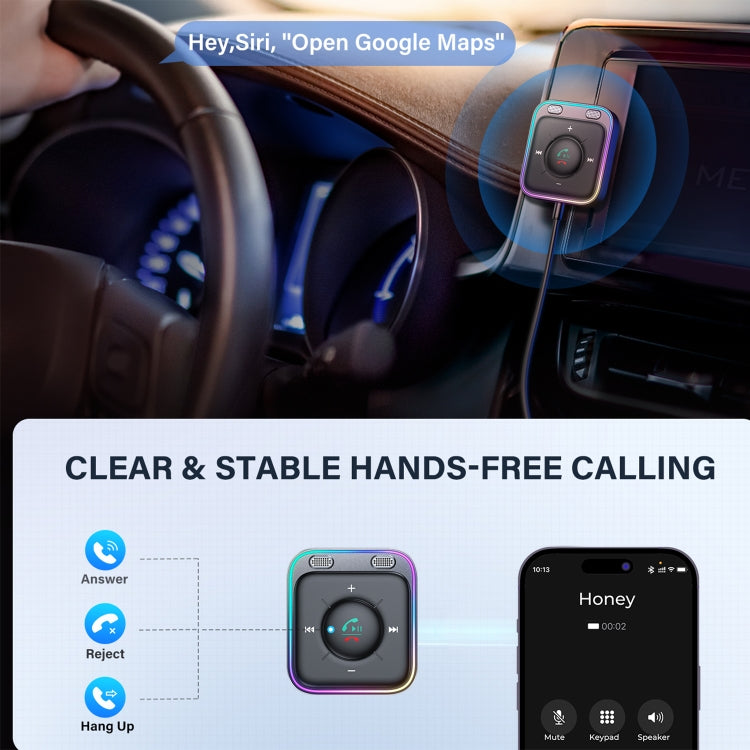 JOYROOM JR-CB3 Bluetooth 5.3 Car Wireless Receiver(Black) - free shipping - PMC TechLife - Order now!