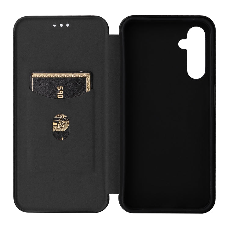 For Samsung Galaxy A24 4G Carbon Fiber Texture Flip Leather Phone Case(Black) - free shipping - PMC TechLife - Order now!