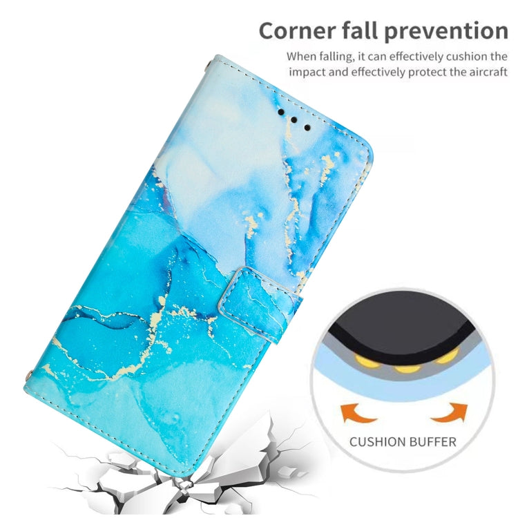 For Motorola Moto G73 Painted Marble Pattern Leather Phone Case(Blue Green) - free shipping - PMC TechLife - Order now!