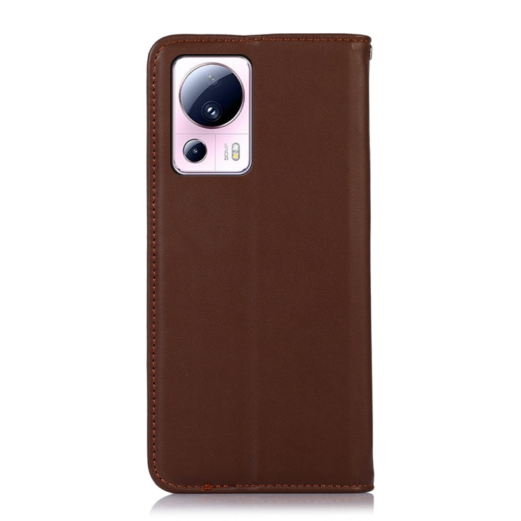 For Xiaomi 13 Lite / Civi 2 KHAZNEH Nappa Top Layer Cowhide Leather Phone Case(Brown) - free shipping - PMC TechLife - Order now!
