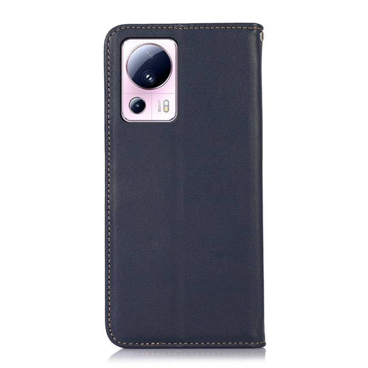For Xiaomi 13 Lite / Civi 2 KHAZNEH Nappa Top Layer Cowhide Leather Phone Case(Blue) - 13 Lite Cases by PMC TechLife | Online Shopping South Africa | PMC TechLife