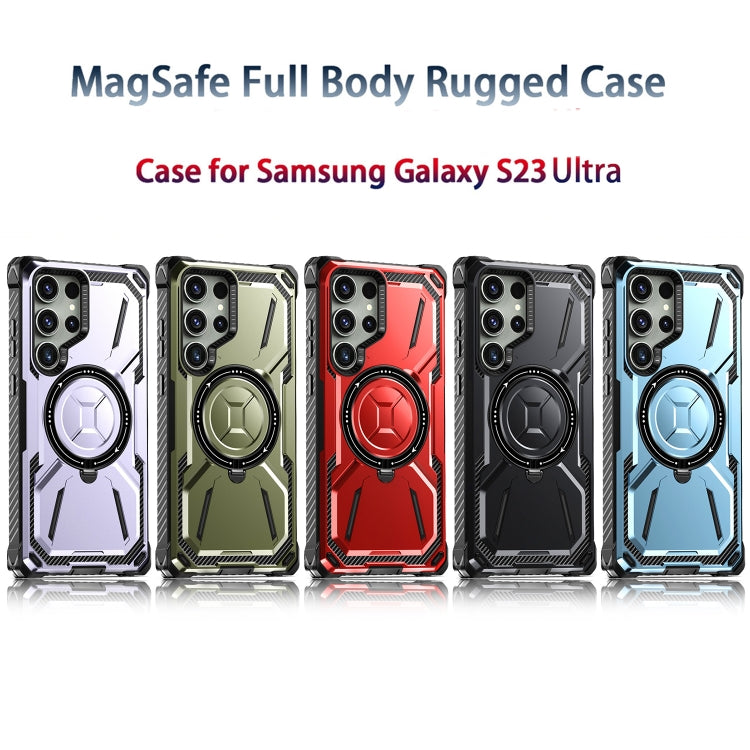For Samsung Galaxy S23 Ultra 5G Armor Series Holder Phone Case(Black) - Galaxy S23 Ultra 5G Cases by PMC TechLife | Online Shopping South Africa | PMC TechLife | Buy Now Pay Later Mobicred