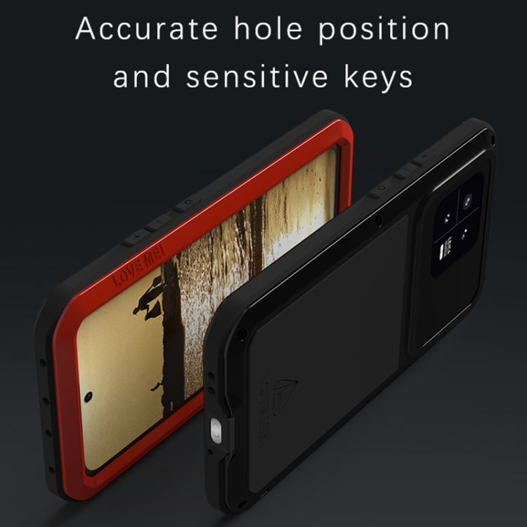 For Xiaomi 13 LOVE MEI Metal Shockproof Life Waterproof Dustproof Phone Case(Red) - free shipping - PMC TechLife - Order now!