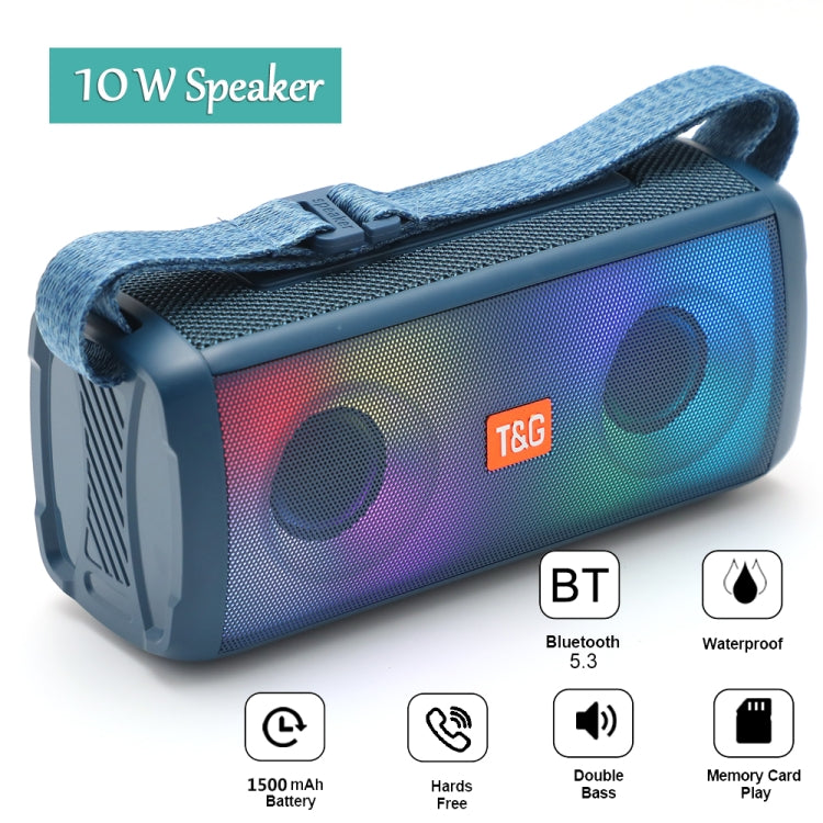T&G TG345 Portable Outdoor Color LED Wireless Bluetooth Speaker(Blue) - free shipping - PMC TechLife - Order now!