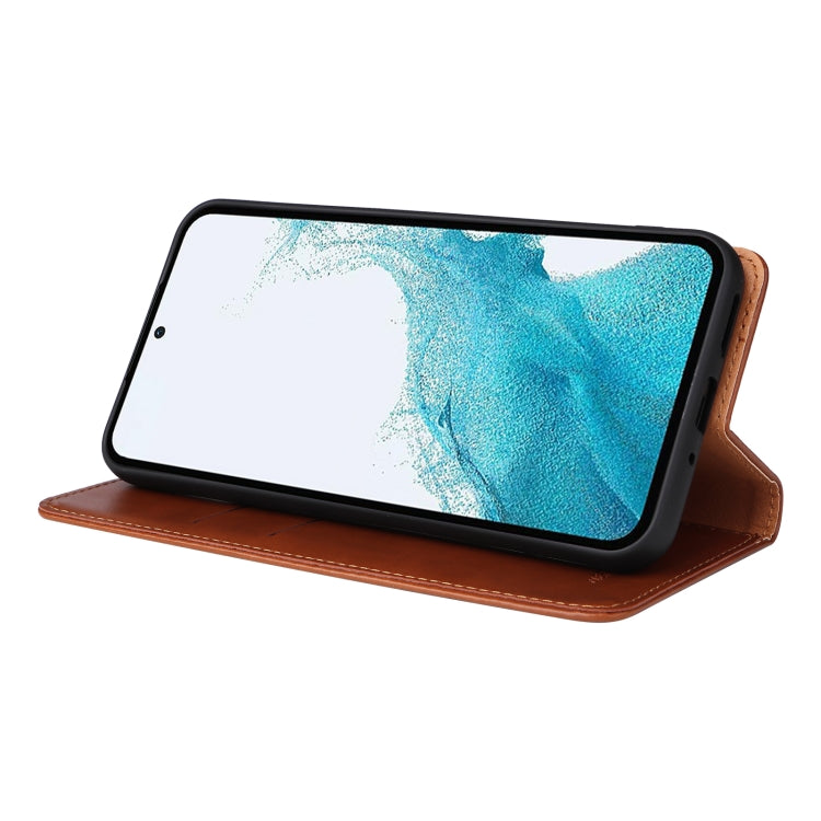 For Samsung Galaxy A54 5G Fierre Shann PU Genuine Leather Texture Leather Phone Case(Brown) - Galaxy Phone Cases by FIERRE SHANN | Online Shopping South Africa | PMC TechLife | Buy Now Pay Later Mobicred
