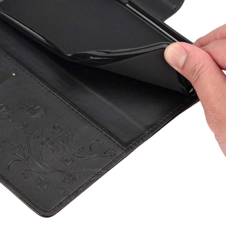 For Xiaomi Redmi Note 12 Pro 5G Global Butterfly Flower Pattern Leather Phone Case(Black) - free shipping - PMC TechLife - Order now!