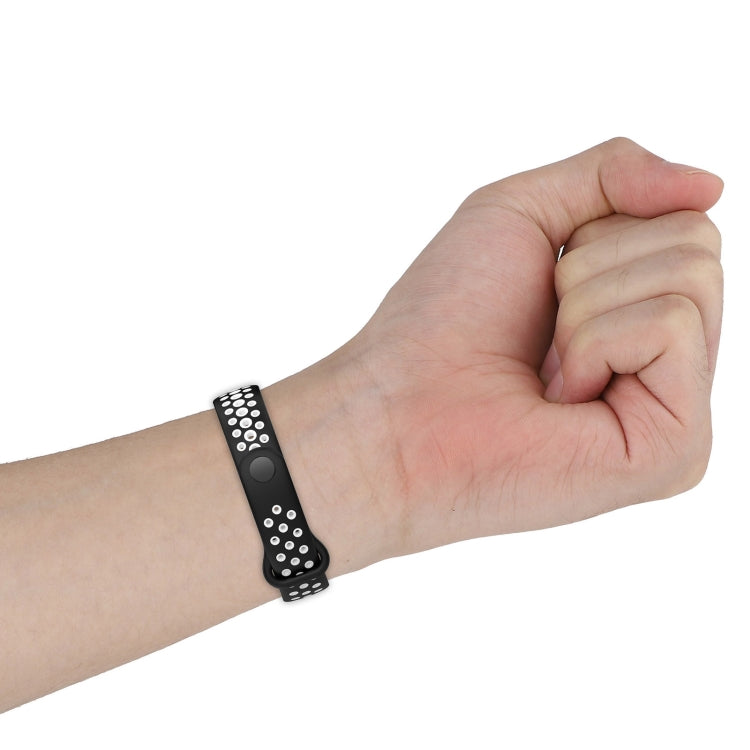 For Redmi Band 2 Loop Two-Color Breathable Silicone Watch Band(Black+Lime) - Watch Bands by PMC TechLife | Online Shopping South Africa | PMC TechLife | Buy Now Pay Later Mobicred