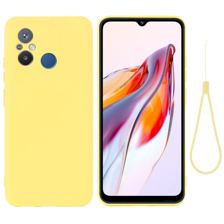 For Xiaomi Redmi 12C / 11A / Poco C55 Pure Color Liquid Silicone Shockproof Phone Case(Yellow) - free shipping - PMC TechLife - Order now!
