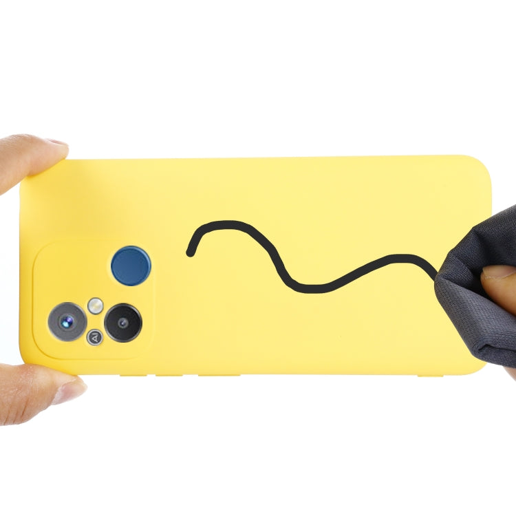 For Xiaomi Redmi 12C / 11A / Poco C55 Pure Color Liquid Silicone Shockproof Phone Case(Yellow) - free shipping - PMC TechLife - Order now!