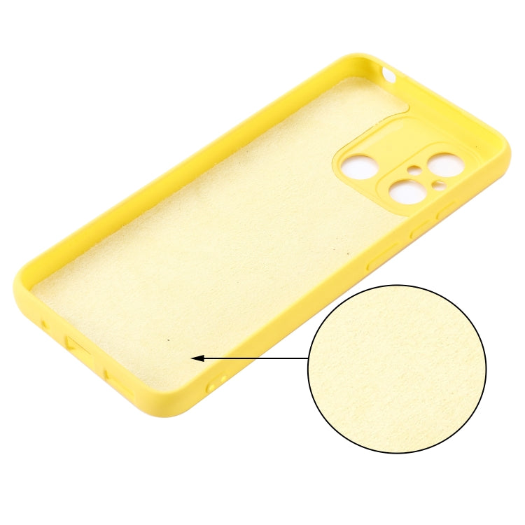 For Xiaomi Redmi 12C / 11A / Poco C55 Pure Color Liquid Silicone Shockproof Phone Case(Yellow) - free shipping - PMC TechLife - Order now!