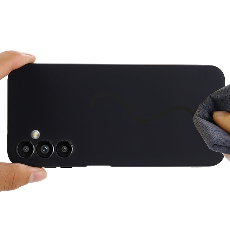 For Samsung Galaxy A14 4G Pure Color Liquid Silicone Shockproof Phone Case(Black) - free shipping - PMC TechLife - Order now!