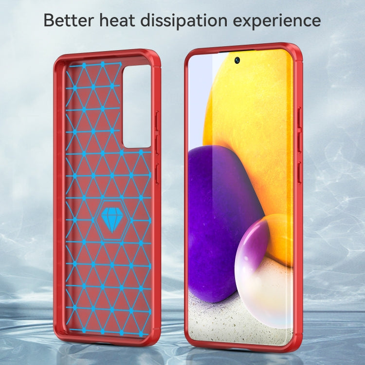 For Xiaomi Redmi 12S Brushed Texture Carbon Fiber TPU Phone Case(Red) - free shipping - PMC TechLife - Order now!
