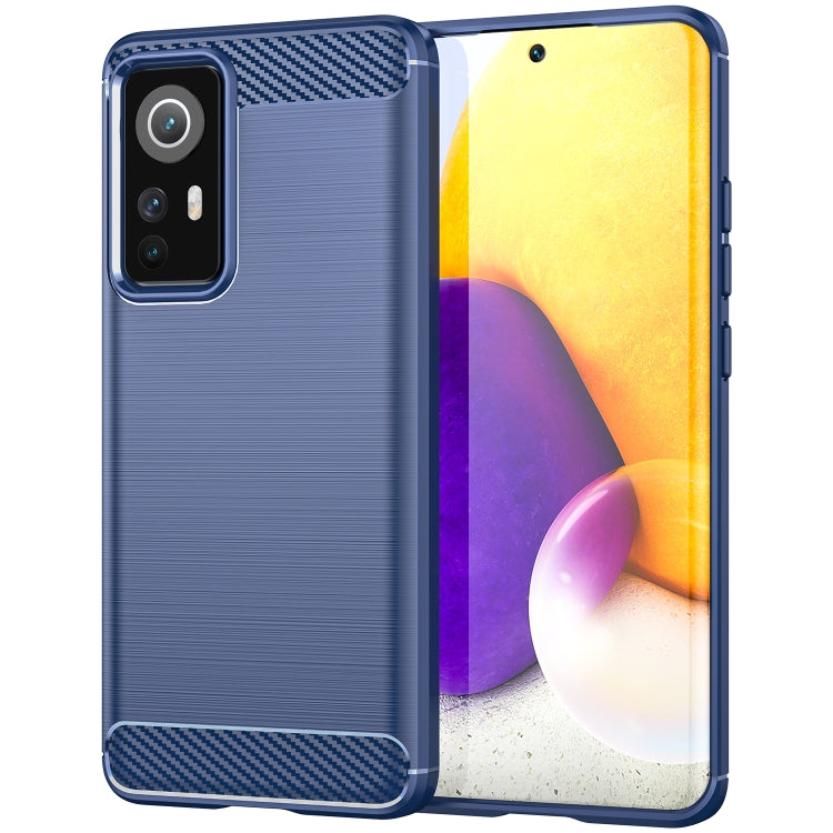 For Xiaomi 12X Brushed Texture Carbon Fiber TPU Phone Case(Blue) - free shipping - PMC TechLife - Order now!